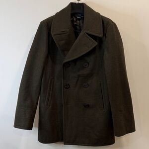 Polo by Ralph Lauren Double-Breasted Peacoat in Olive